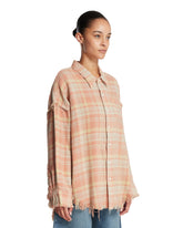 Orange Checkered Cotton Shirt | PDP | Antonia