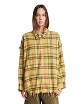 Yellow Checkered Cotton Shirt | PDP | Antonia