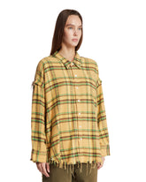 Yellow Checkered Cotton Shirt | PDP | Antonia