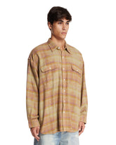 Beige Checkered Cotton Shirt | PDP | Antonia