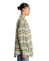 Green Checkered Cotton Shirt | PDP | Antonia