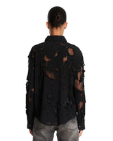 Black Viscose-Blend Shirt | PDP | Antonia