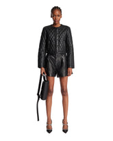 Black Quilted Leather Jacket | PDP | Antonia