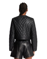 Giacca In Pelle Trapuntata Nera | PDP | Antonia