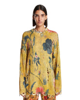 Yellow Floral Destroyed Sweater | PDP | Antonia