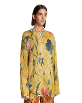 Yellow Floral Destroyed Sweater | PDP | Antonia
