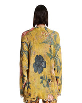 Yellow Floral Destroyed Sweater | PDP | Antonia