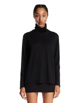 Black High-Neck Wool Sweater | PDP | Antonia