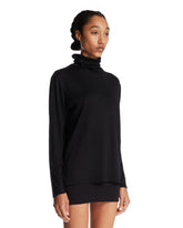 Black High-Neck Wool Sweater | PDP | Antonia