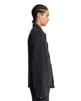 Black Cotton Denim Overshirt | PDP | Antonia