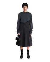 Black Denim Midi Skirt | PDP | Antonia