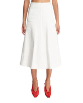 Gonna Midi In Cotone Bianca | PDP | Antonia