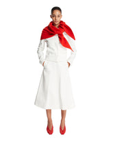 Gonna Midi In Cotone Bianca | PDP | Antonia