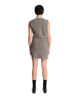 Gray Wool Short Embroidered Dress | PDP | Antonia