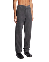 Gray Suede Trousers | PDP | Antonia
