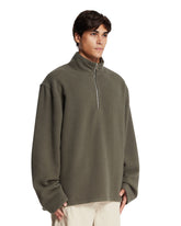 Green Wool Zip Sweater | PDP | Antonia