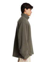 Green Wool Zip Sweater | PDP | Antonia