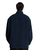 Blue Wool Zip Sweater | PDP | Antonia