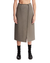 Gray Walker Wrap-skirt | PDP | Antonia