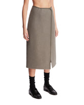 Gray Walker Wrap-skirt | PDP | Antonia