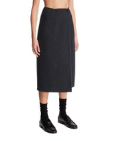 Dark Gray Walker Wrap-skirt | PDP | Antonia