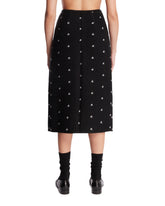 Black Walker Embroidered Wrap-skirt | PDP | Antonia