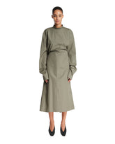 Abito Midi In Cotone Verde | PDP | Antonia