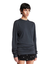 Gray Roundneck Wool T-shirt | PDP | Antonia