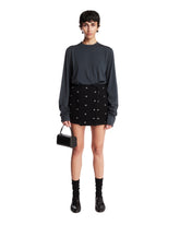 Gray Roundneck Wool T-shirt | PDP | Antonia