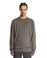 Gray Wool Long-Sleeve T-Shirt | PDP | Antonia