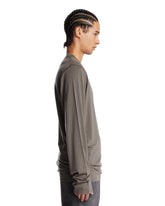 Gray Wool Long-Sleeve T-Shirt | PDP | Antonia