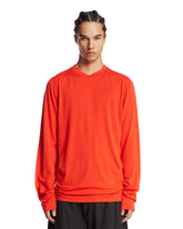 Red Wool Long-Sleeve T-Shirt | PDP | Antonia