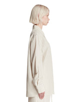 Camicia In Seta A Righe Beige | PDP | Antonia