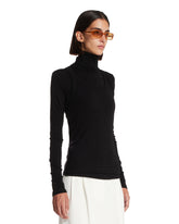Black Double-Layer Wool Top | PDP | Antonia