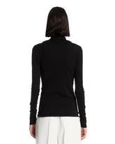 Black Double-Layer Wool Top | PDP | Antonia