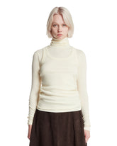 White Double-layer Wool Top | PDP | Antonia