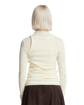 White Double-layer Wool Top | PDP | Antonia