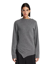 Gray Convertible Deconstructed Sweater | PDP | Antonia
