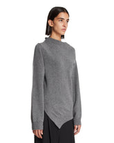 Gray Convertible Deconstructed Sweater | PDP | Antonia
