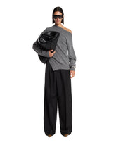 Gray Convertible Deconstructed Sweater | PDP | Antonia