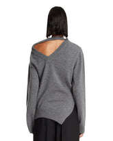 Gray Convertible Deconstructed Sweater | PDP | Antonia
