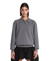 Gray Polo Collar Sweater | PDP | Antonia