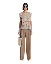 Beige Wrap Sweater | PDP | Antonia