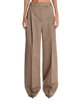 Brown Prince of Wales Check Trousers | PDP | Antonia