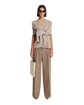 Brown Prince of Wales Check Trousers | PDP | Antonia