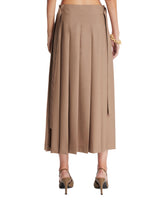 Brown Pleated Wrap Skirt | PDP | Antonia