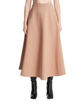 Beige Midi A-line Skirt | PDP | Antonia