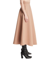 Beige Midi A-line Skirt | PDP | Antonia