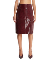 Red Python-Printed Skirt | PDP | Antonia