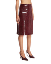Red Python-Printed Skirt | PDP | Antonia